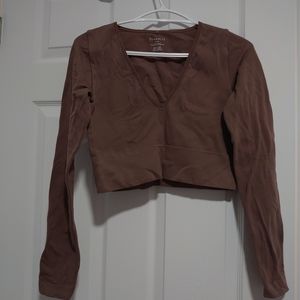 Dynamite bodycon mauve crop top